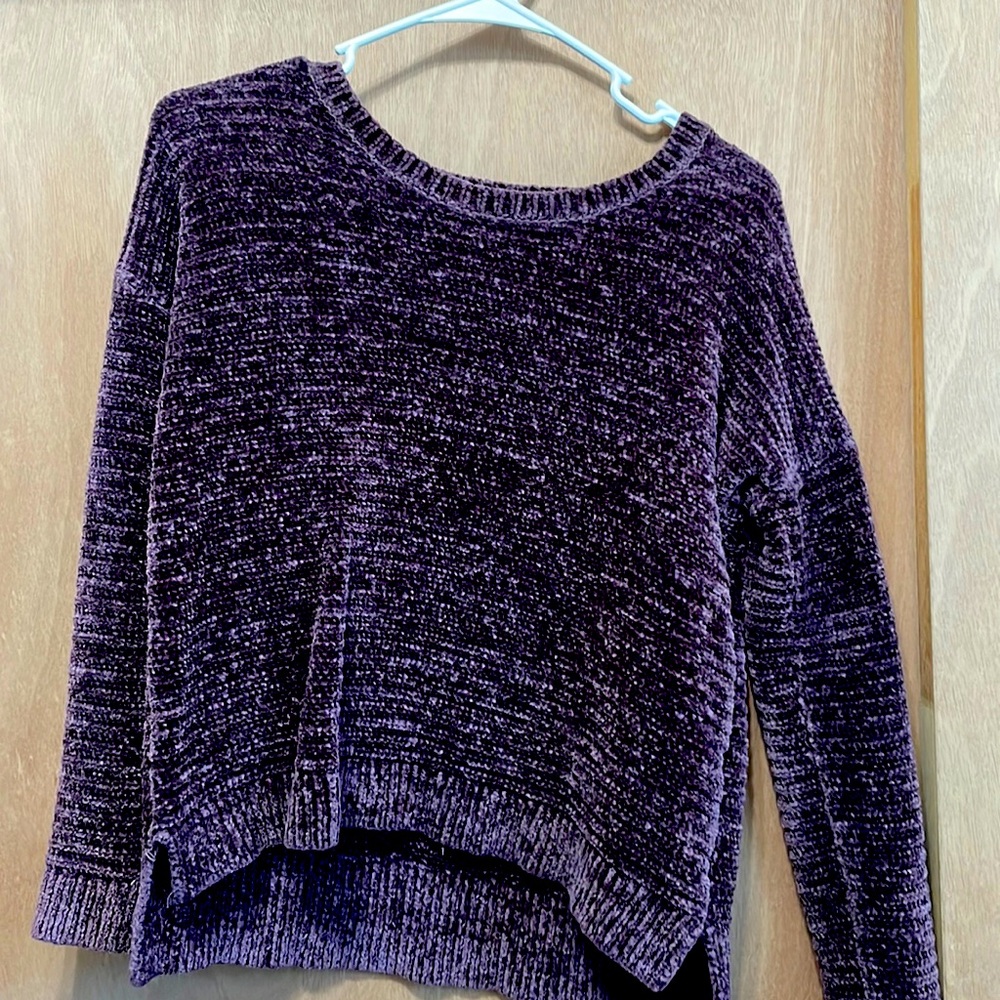 Purple cropped sweater